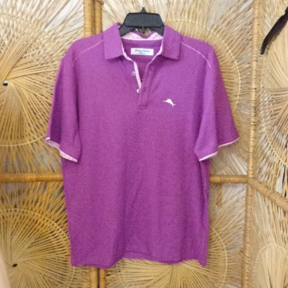 NWT Tommy Bahama Purple Island Zone S Maderia Mosaic Five O Clock SS Polo $110 - Picture 1 of 10